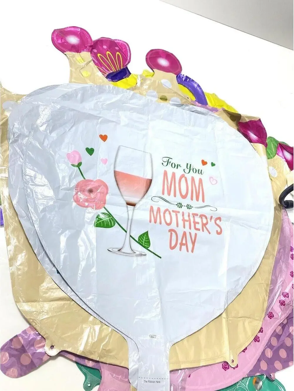 Happy Mothers Day Foil Balloons 7pc Set Heart Star Flower Decor New Celebration